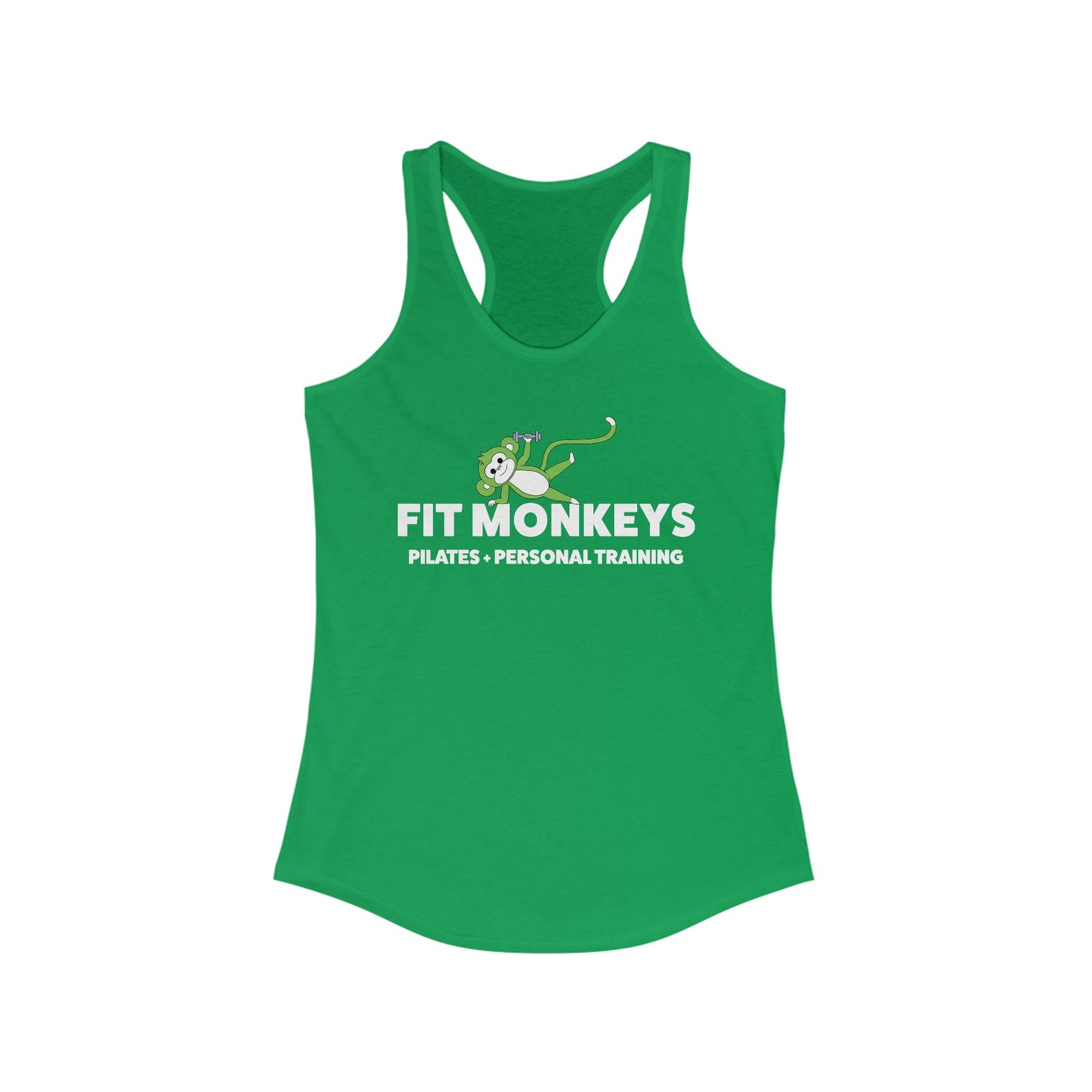 Fit Monkeys Racerback Tank Top in Kelly Green – Side Plank Monkey
