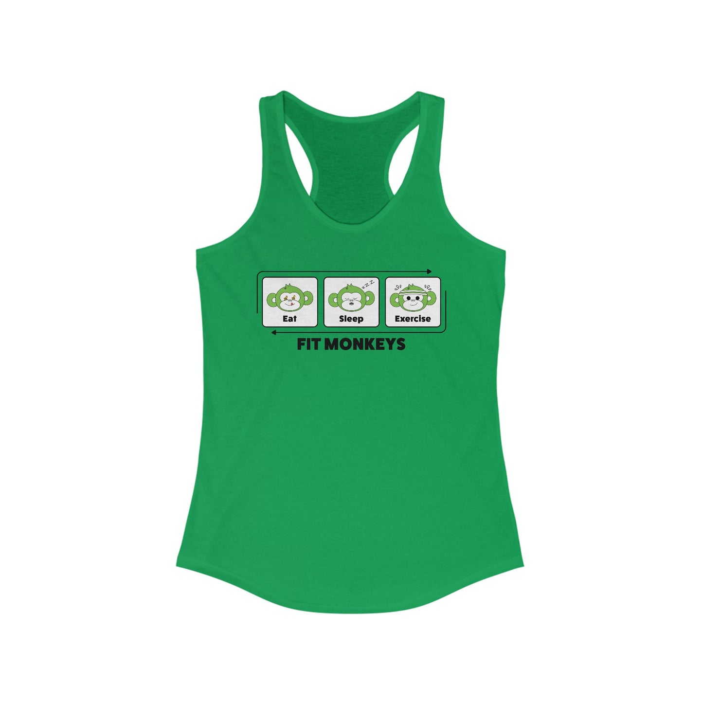 Fit Monkeys 'Eat Sleep Exercise' Tank Top in mint!