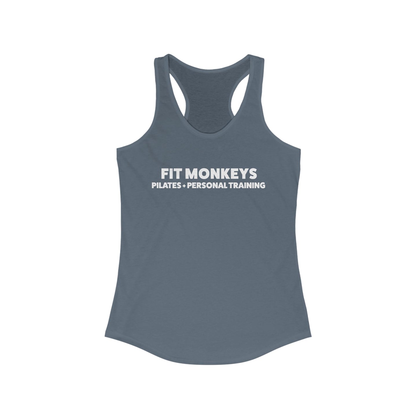 Fit Monkeys Women's Racerback Tank no heart icon - Perfect for Yoga, Gym, Pilates, Fitness Classes, Workout Wear