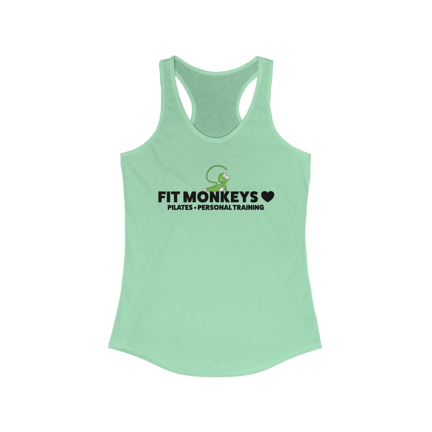 Fit Monkeys Cobra Monkey with 🧡 - Women's Ideal Racerback Tank in mint!