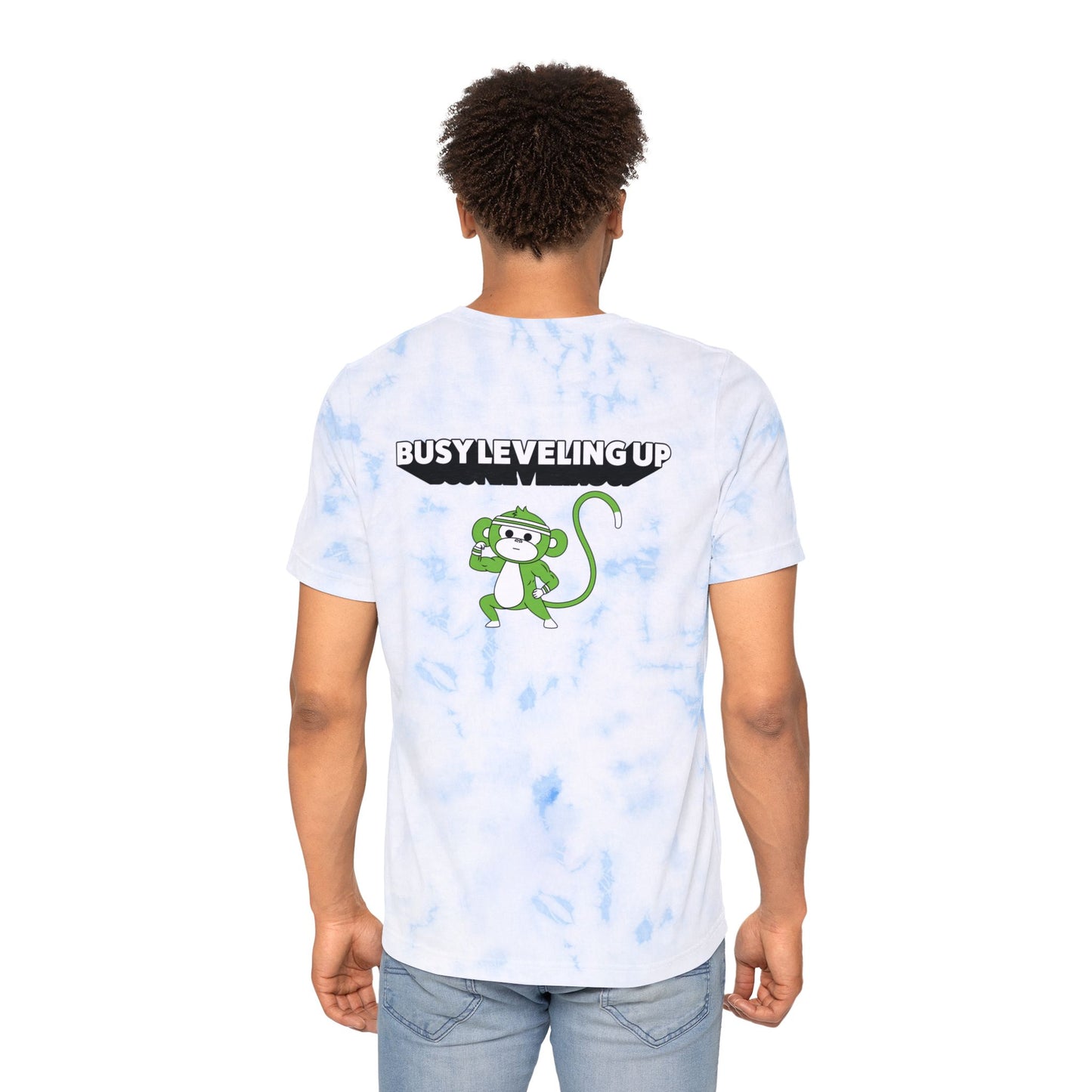 Busy Leveling Up Tie-Dye sky T-Shirt