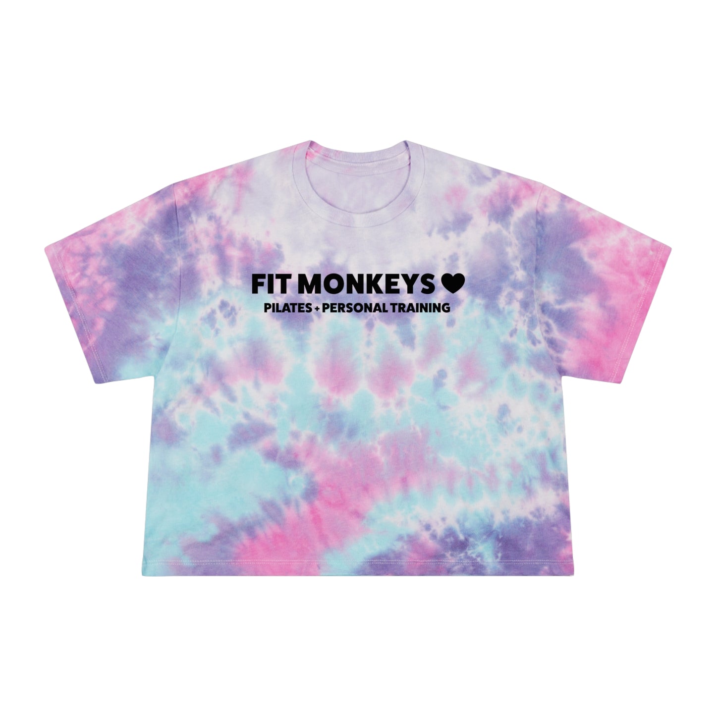 Tie Dye Crop Top - Fit Monkeys logo in the front, blank back