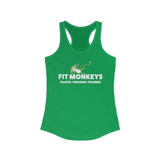 Fit Monkeys Racerback Tank Top in Kelly Green – Side Plank Monkey