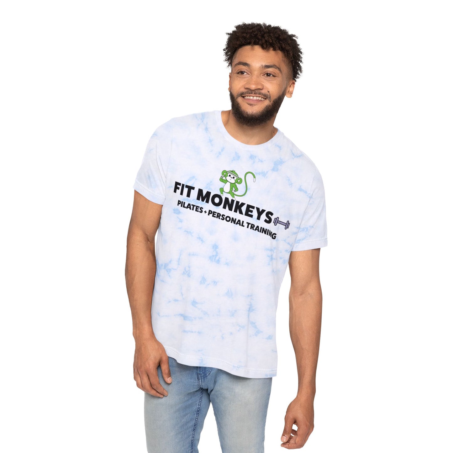 Busy Leveling Up Tie-Dye sky T-Shirt