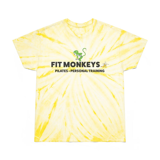 Fit Monkeys 'Bananas for Exercise' Tie-Dye Shirt – Vibrant Tee for Fun Fitness Lovers