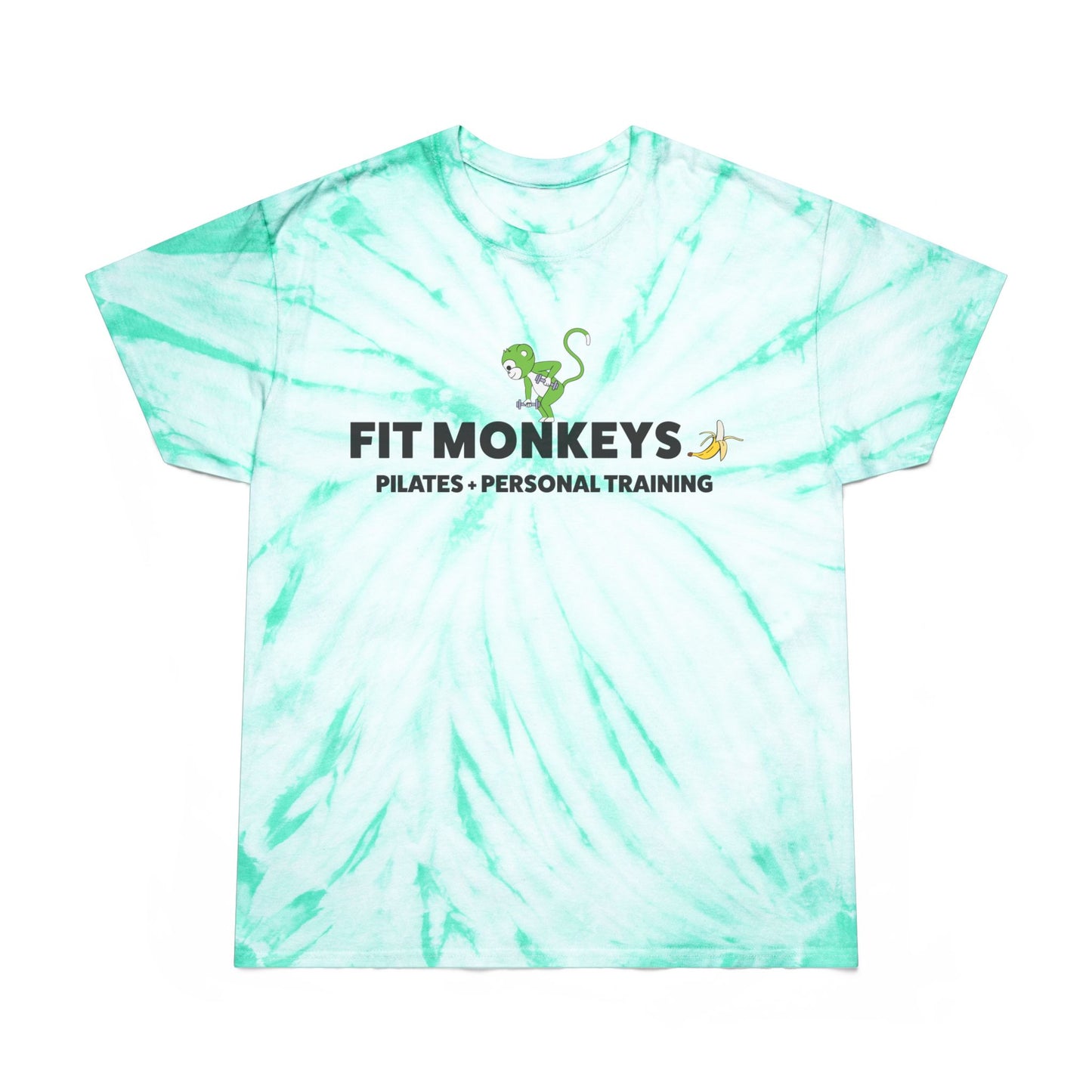 Fit Monkeys 'Bananas for Exercise' Tie-Dye Shirt – Vibrant Tee for Fun Fitness Lovers